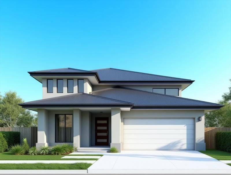 Newly roofed modern residential home with clean lines